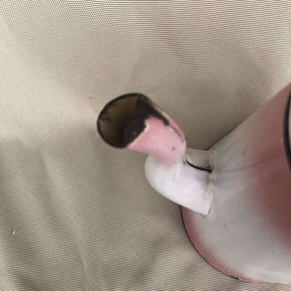 Vintage ENAMELED COFFEE POT  Pink 3 Piece CUTE!! - Picture 6 of 15